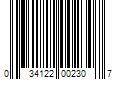 Barcode Image for UPC code 034122002307