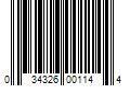 Barcode Image for UPC code 034326001144. Product Name: B&B Charcoal Hickory Cooking Logs