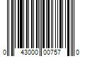 Barcode Image for UPC code 043000007570. Product Name: Kraft Crystal Light On-The-Go Iced Tea Mix Sticks