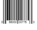 Barcode Image for UPC code 066000007753