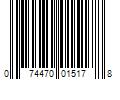 Barcode Image for UPC code 074470015178. Product Name: 