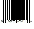 Barcode Image for UPC code 605870000114. Product Name: LantmÃ¤nnen Finn Crisp Caraway Sourdough Rye Thins  30 count  7 oz