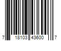 Barcode Image for UPC code 718103436007. Product Name: Staples Electronics Air Duster 10 oz. 2/Pack (SPL10ENFR-2) SPL10EN-2